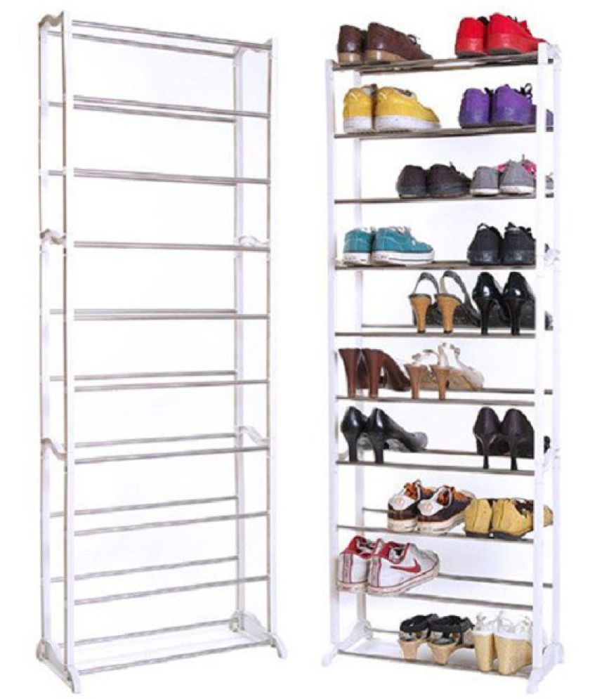 Amazing Plastic 9 Tier Shoe Rack Carry Upto 20 Pair Of Shoes White Buy Amazing Plastic 9 Tier Shoe Rack Carry Upto 20 Pair Of Shoes White Online At Low Price Snapdeal