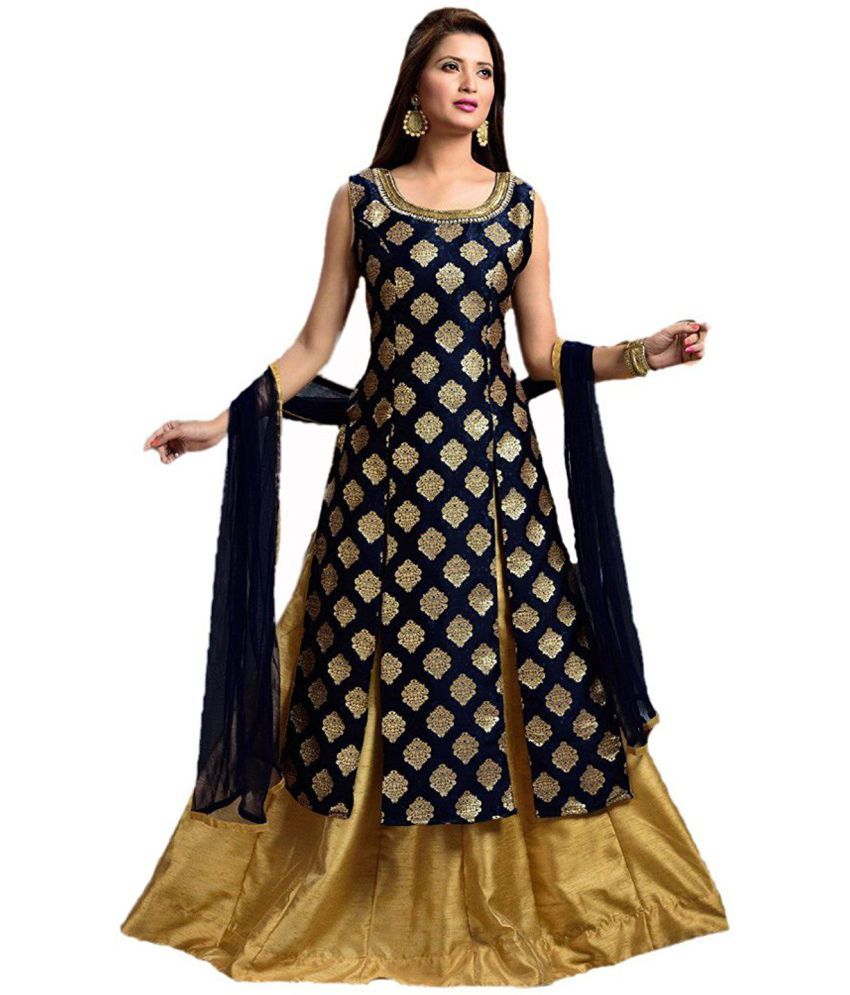 cotton silk anarkali gown