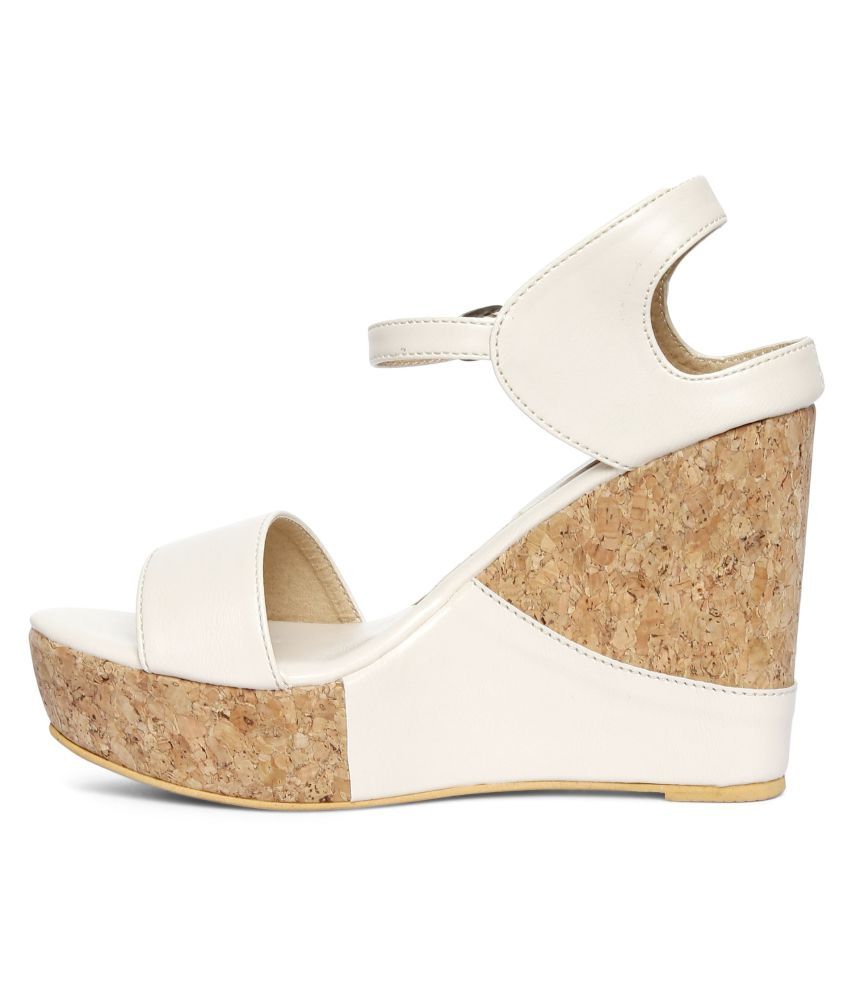 Marc Loire Cream Wedges Heels Price in India Buy Marc Loire Cream
