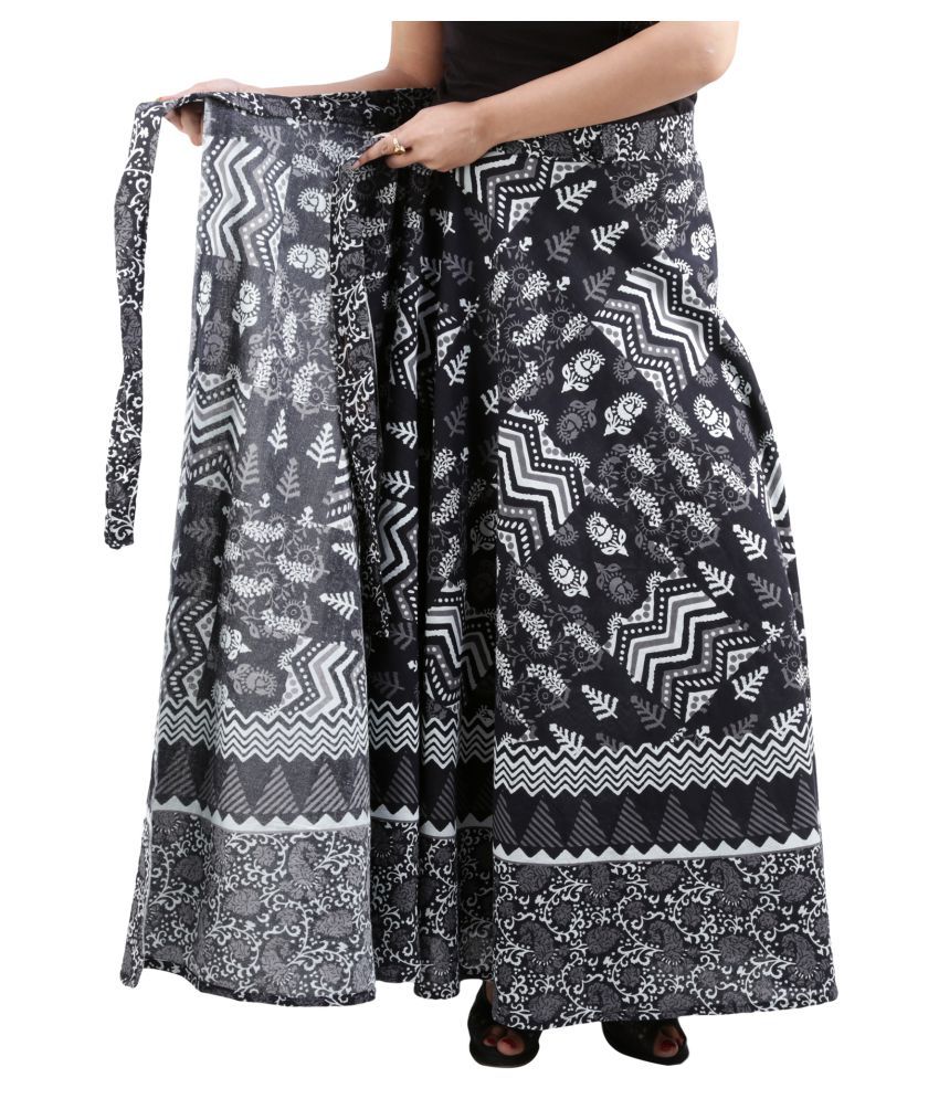 Buy Dhruvi Cotton Wrap Skirt - Brown Online at Best Prices in India ...