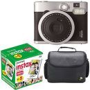 Fujifilm Instax Mini 90 Neo Classic Instant Film Camera With Fujifilm Instax Mini Instant Film, 10 Sheets x 5 packs + Case Deluxe