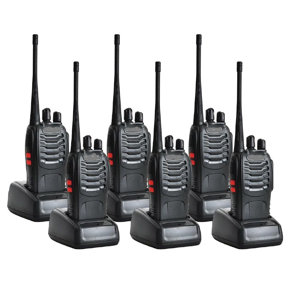 EyeVision Baofeng Bf 888S 6 Way Radios Walkie Talkies Long Range Handheld Radios Pack of 6