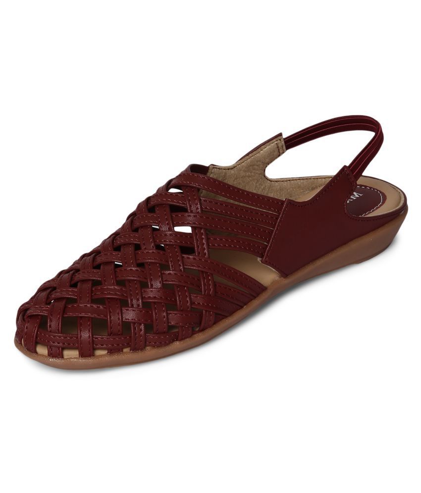 maroon pointed flats