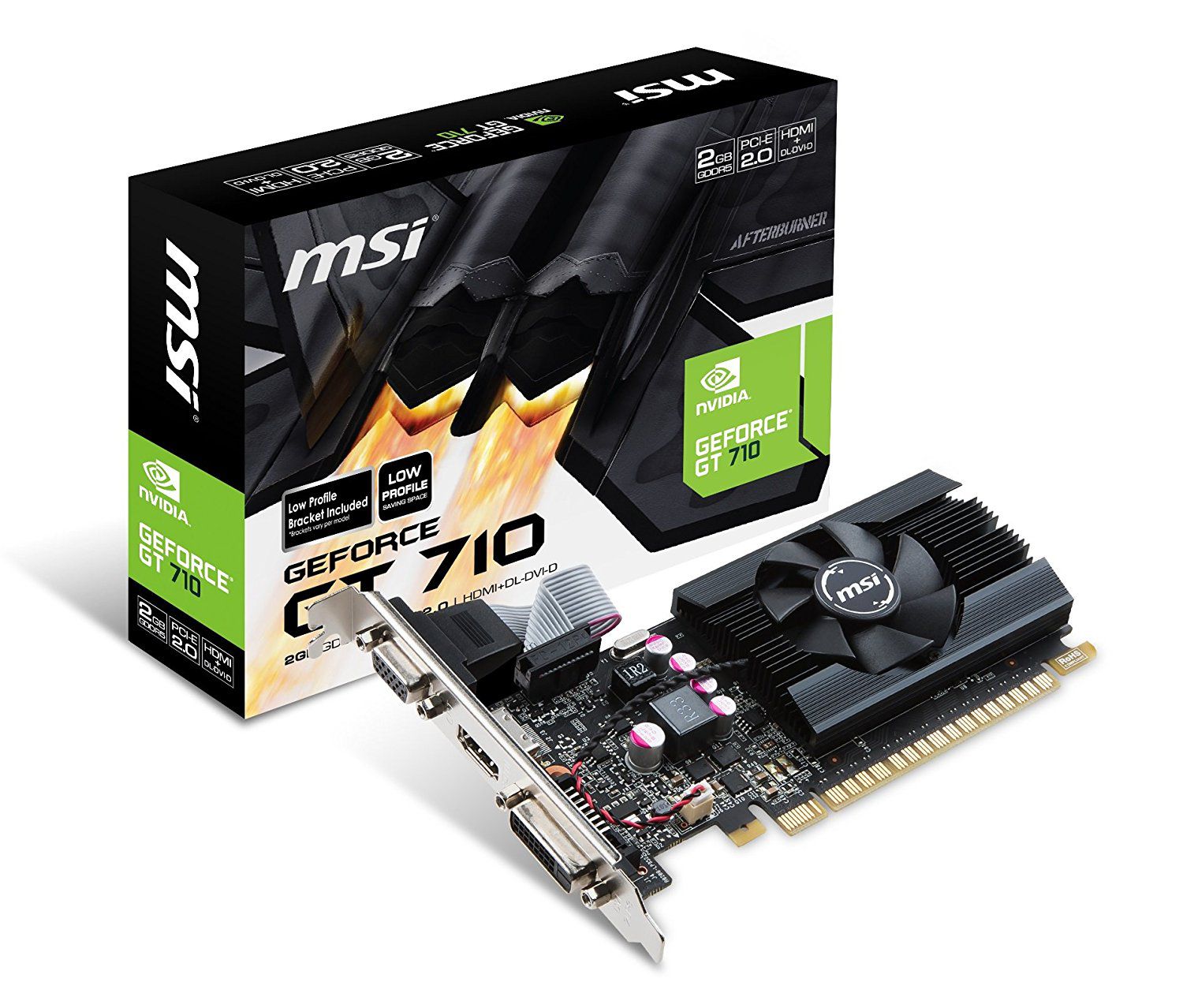     			MSI GAMING GeForce GT 710 2GB GDDR5 64-bit DirectX 12 Low Profile Graphic Card (GT 710 2GD5 LP)