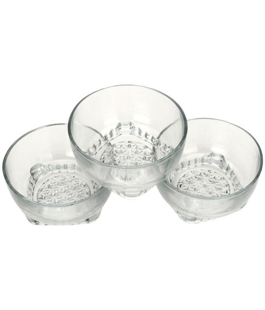     			Afast Glass Bowl Set, Transparent, Pack Of 3, 200 ml