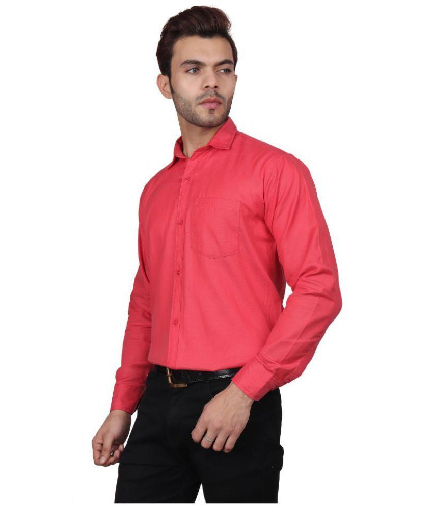 mens red formal shirt uk