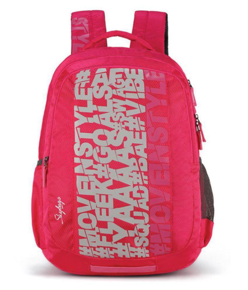 skybags pink backpack