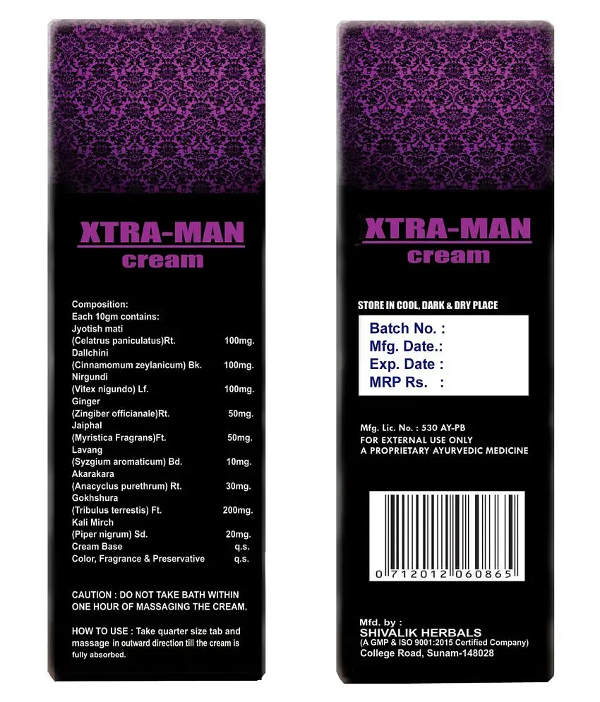 Shivalik Herbals Xtra Man cream 50gm Enlargement Cream 50 gm