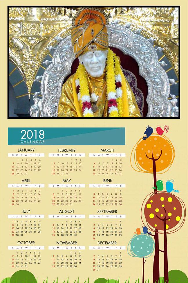 meSleep Sai Baba Calendar2018 Buy meSleep Sai Baba Calendar2018 at