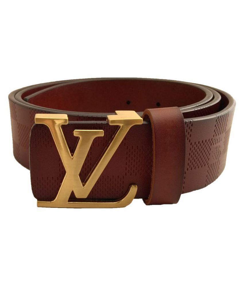 LV Belt Brown Leather Casual Belts: Buy Online at Low Price in India - Snapdeal
