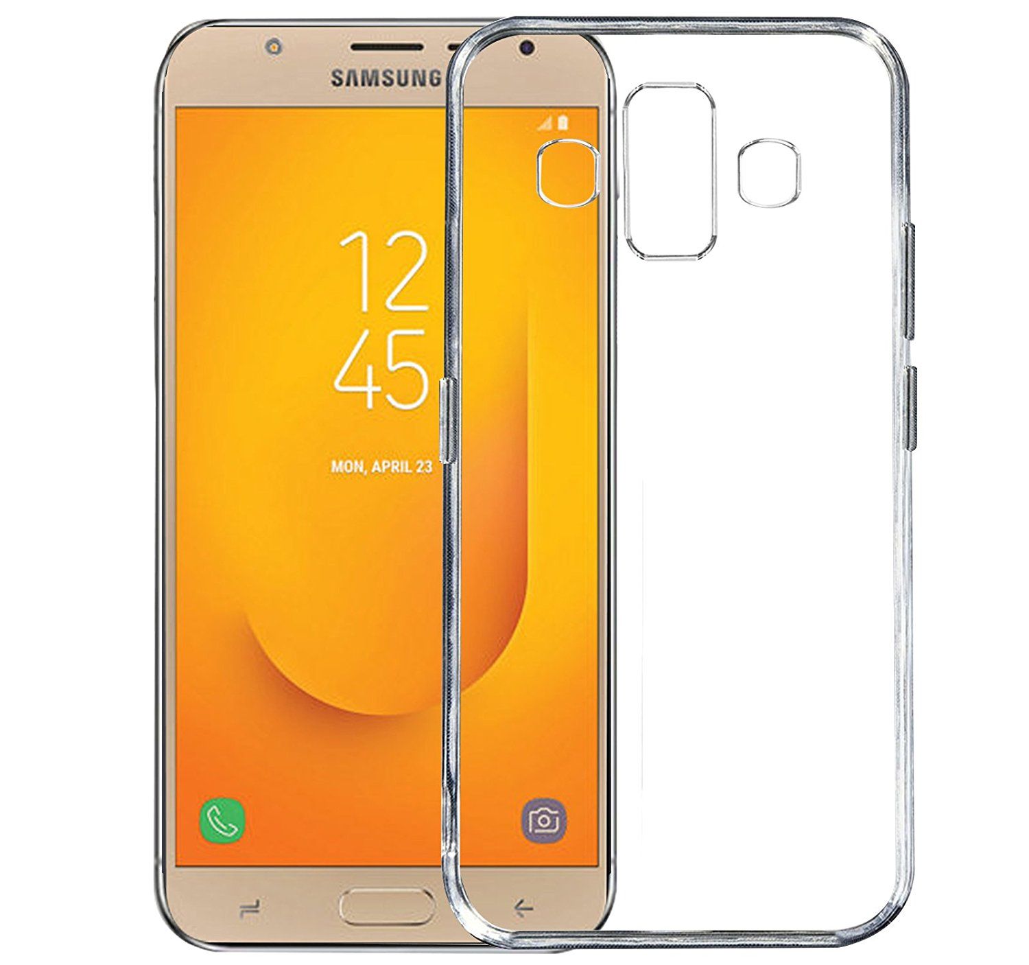Samsung J7 Duo Soft Silicon Cases Kwality Transparent Plain Back Samsung J7 Duo Soft Silicon Cases Kwality Transparent