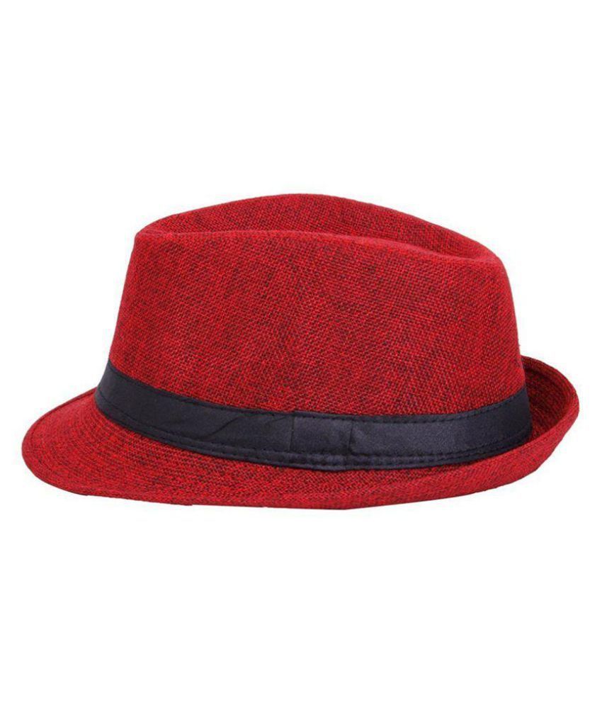 Tahiro Red Plain Cotton Hats - Buy Online @ Rs. | Snapdeal