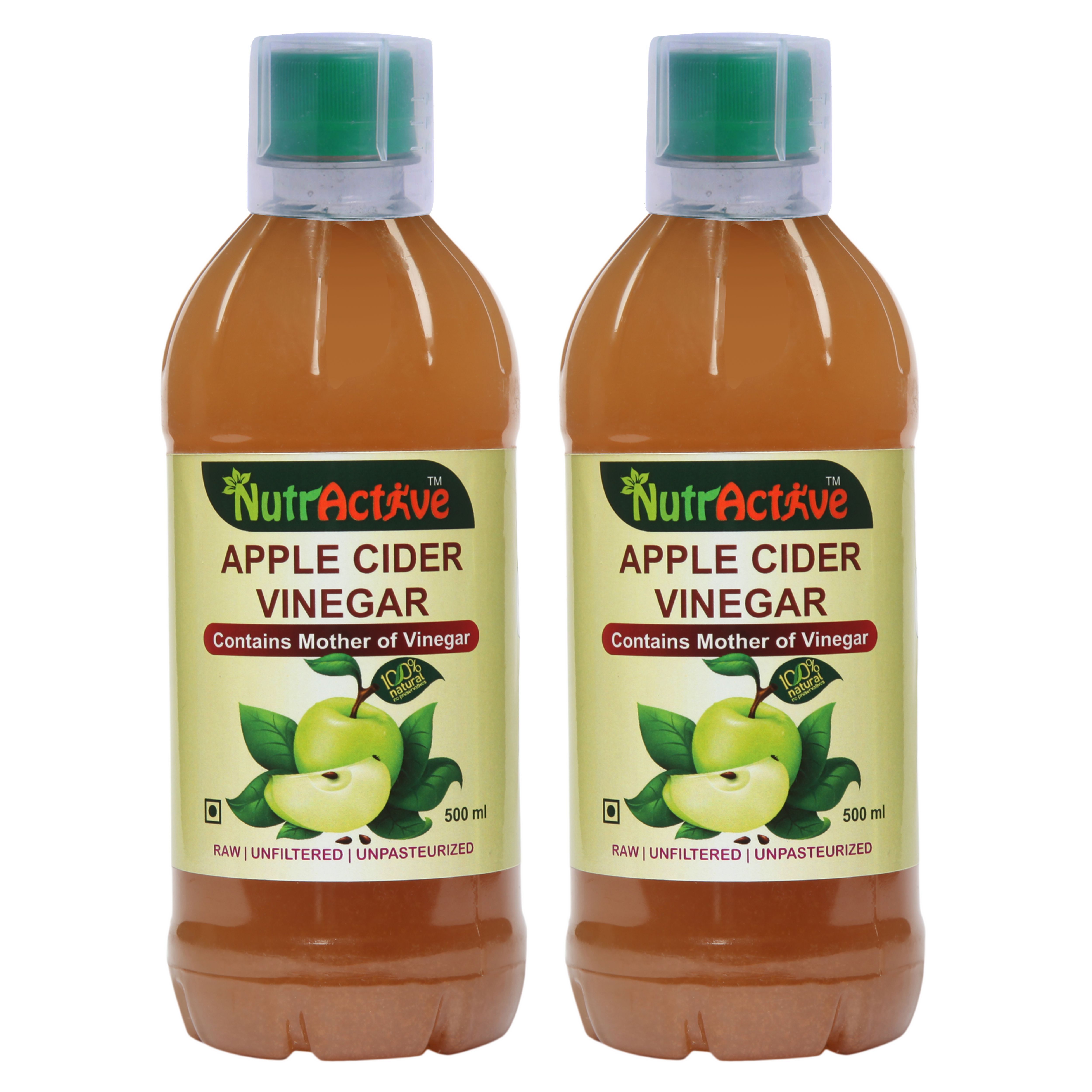     			NutrActive Super Apple Cider Vinegar with Mother of Vinegar 1000 ml Unflavoured Pack of 2