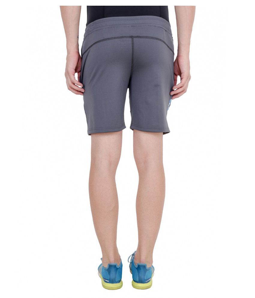 Reebok Grey Polyester Lycra Running Shorts - Buy Reebok Grey Polyester ...