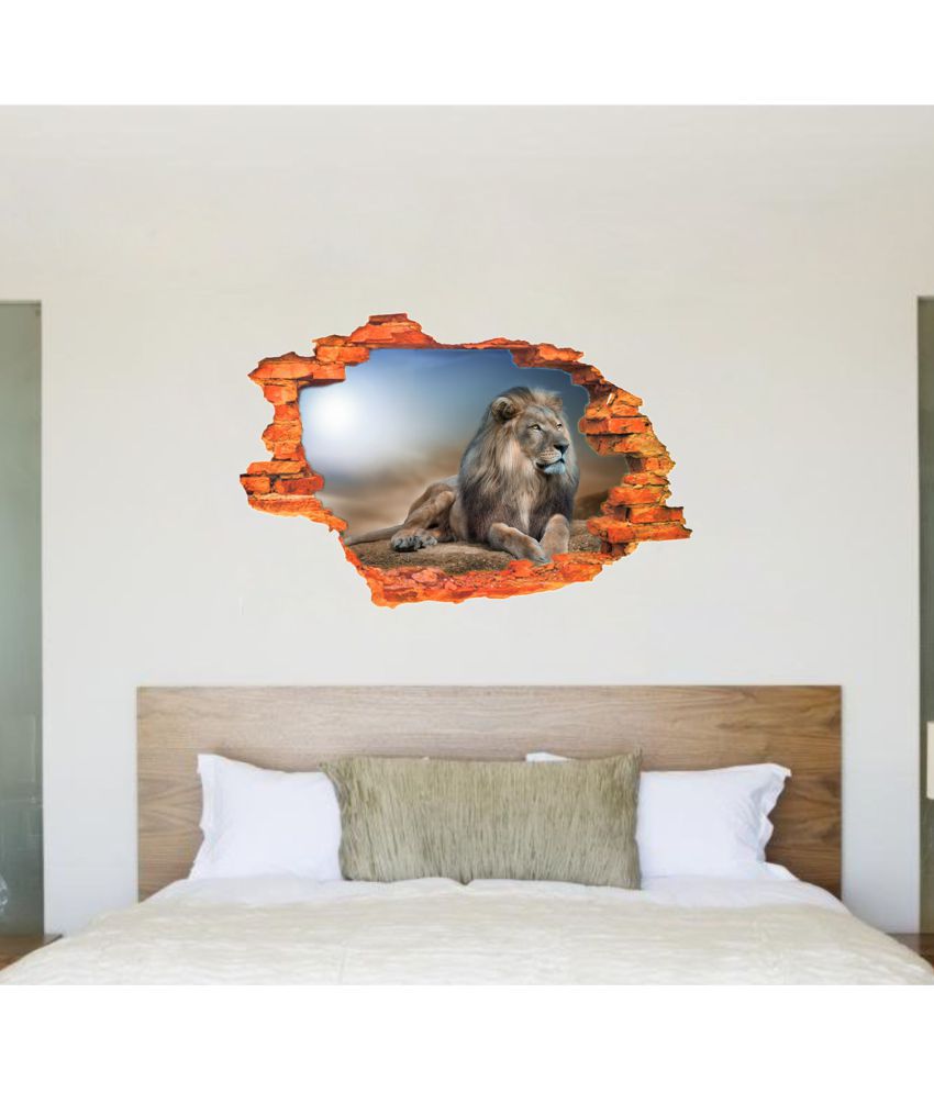 StickerYard Lion Wall Decal Animals 3D Sticker ( 58 x 84 cms ) - Buy  StickerYard Lion Wall Decal Animals 3D Sticker ( 58 x 84 cms ) Online at  Best Prices in India on Snapdeal