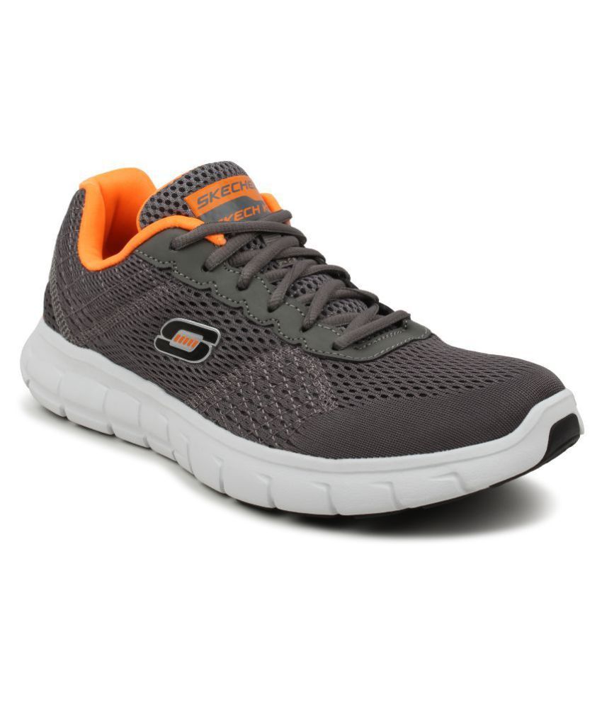 Skechers Men  999726 VIM FULL CONTACT Gray Running Shoes  