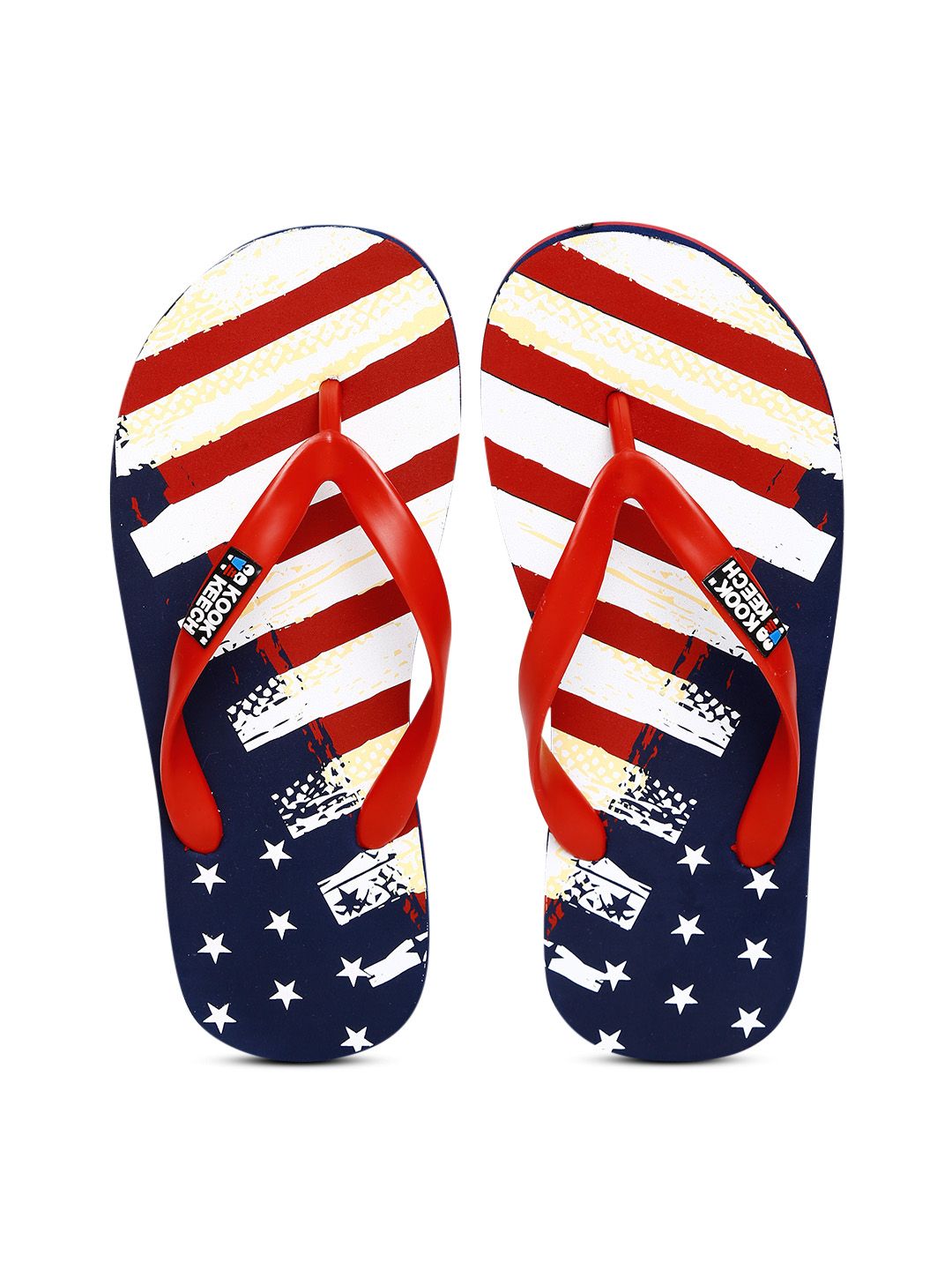 kook n keech Men Printed Red Thong Flip Flop Price in India- Buy kook n ...