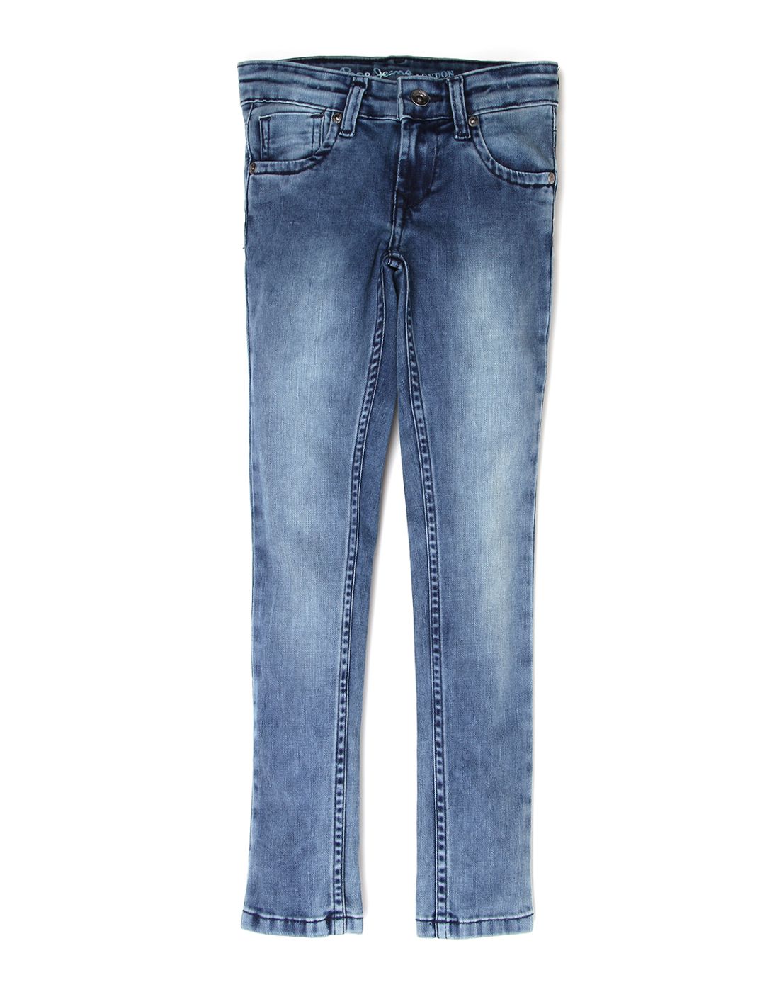 Pepe Jeans Girls Cotton Light Fade Slim Fit Casual Blue Jeans - Buy ...