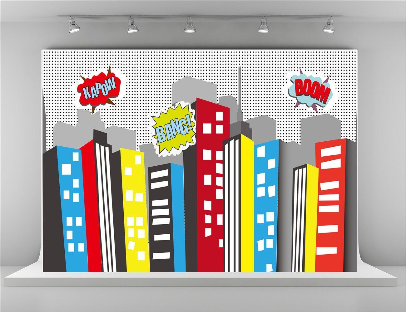 Backgrounds for Photo Studio Super Hero City Party Photography Backgrounds G