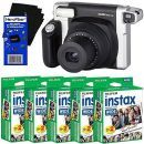 Fujifilm INSTAX 300 Wide-Format Instant Photo Film Camera (Black/Silver) + Fujifilm instax Wide Instant Film (100 sheets) + HeroFi