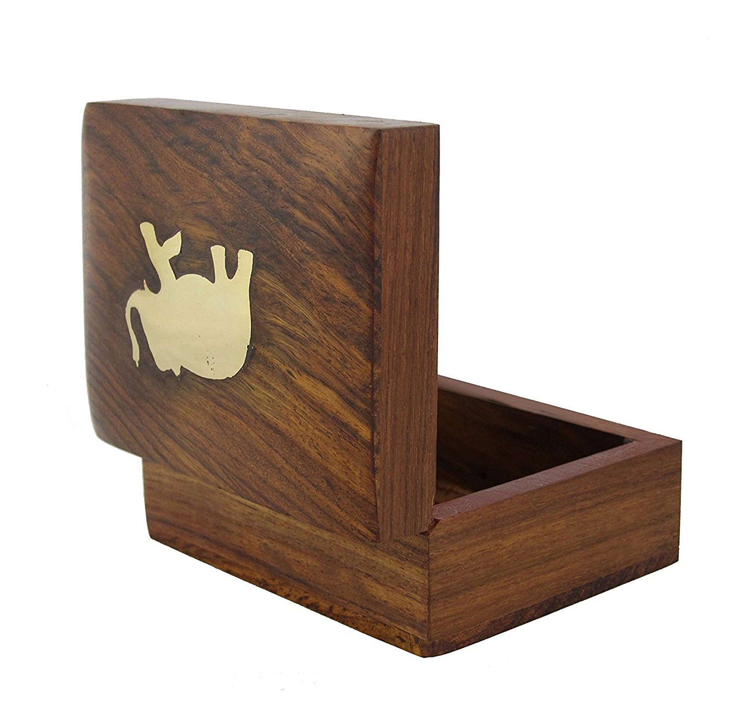 Wooden Handmade Ring, Earring Box for Wedding Gift Item Small Jewel