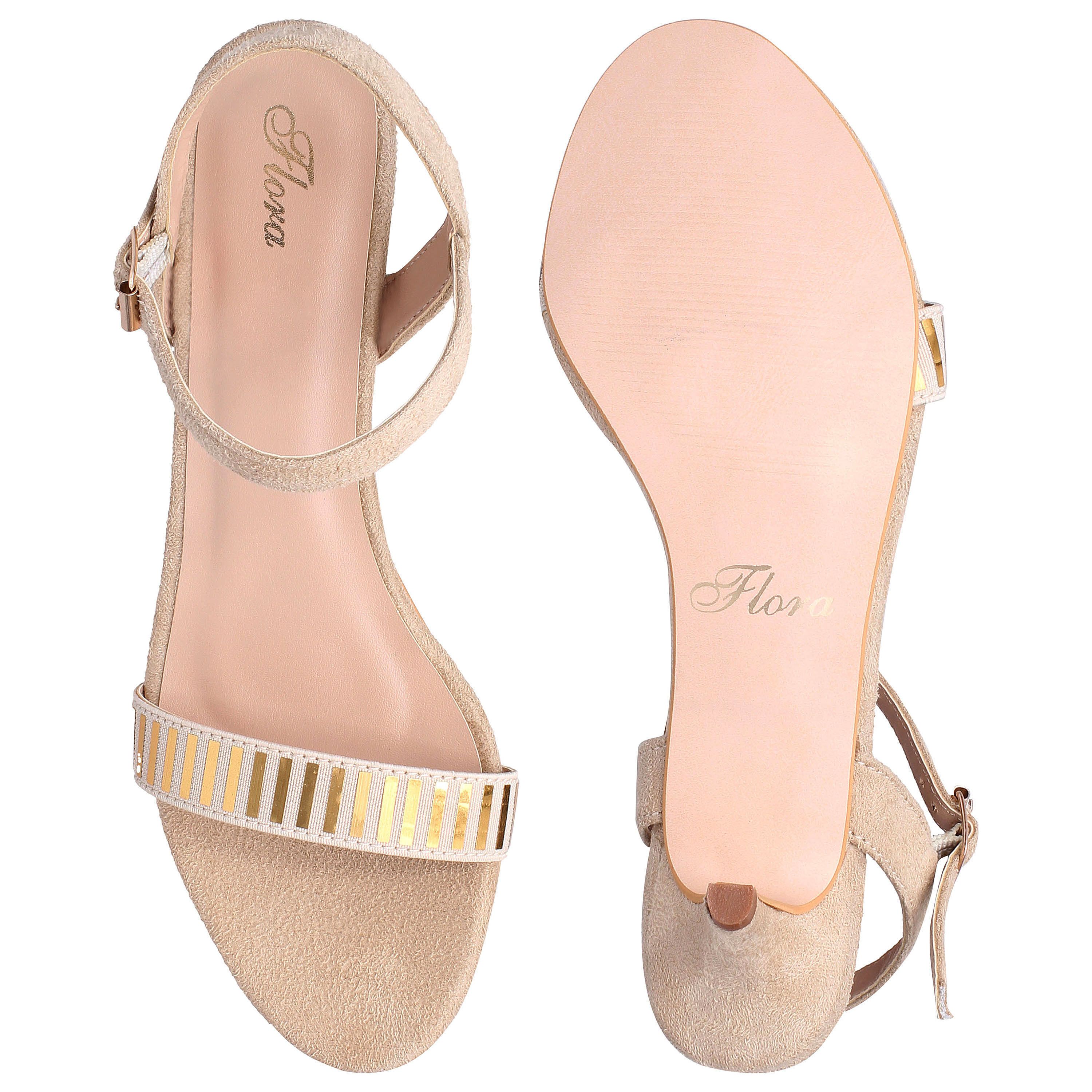 Flora Cream Kitten Heels Price in India Buy Flora Cream Kitten Heels