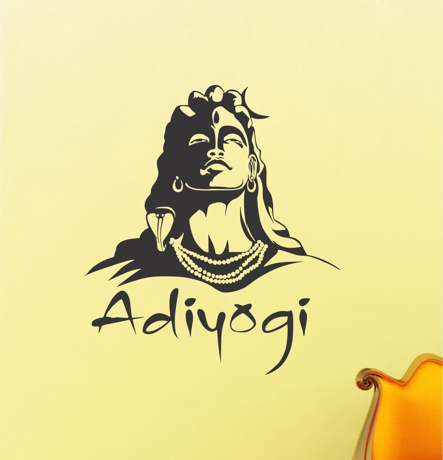 Sticker studio. Adiyogi vector.