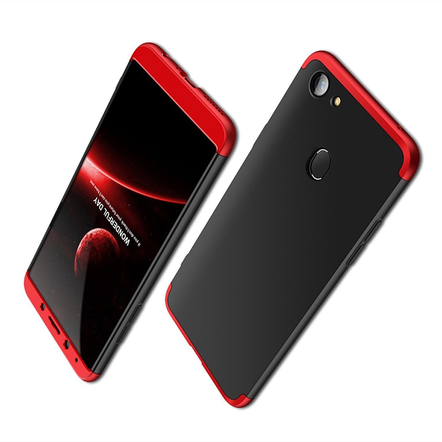 Oppo F7 Plain Cases 2Bro Red Plain Back Covers line at Low Oppo F7 Plain Cases 2Bro Red