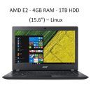 ACER A315-21-2109 (NX.GNVSI.005) - AMD E2-9000 7th Gen / 4GB RAM / 1TB HDD / INTEGRATED AMD RADEON R2 GRAPHICS / 15.6