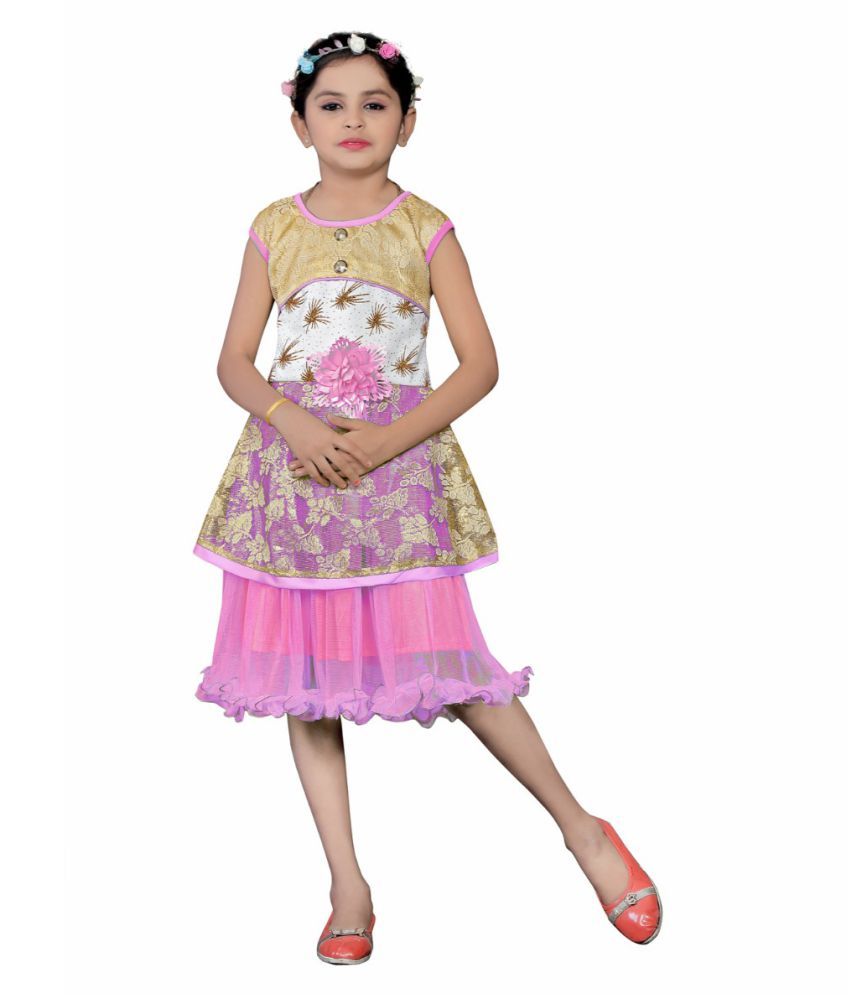 pink color frock for baby girl