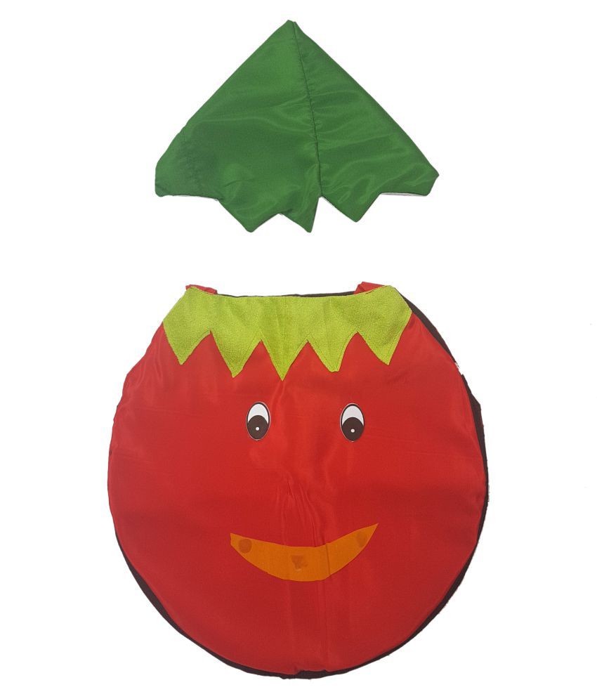 Kaku Fancy Dresses Tomato Cutout With Cap For Kids (Free Size) - Buy ...