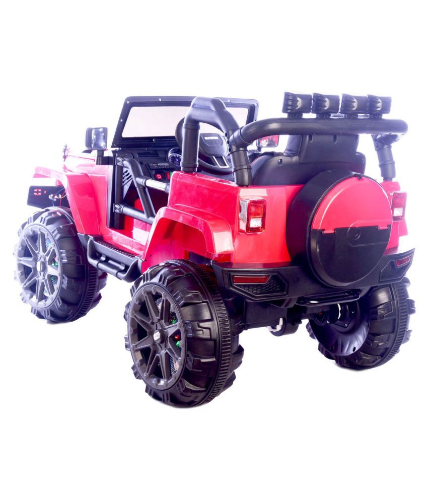 red ride on jeep