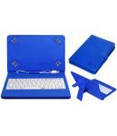 Acm Usb Keyboard Case for Samsung Galaxy Tab A T355y Tablet Cover Stand - Blue