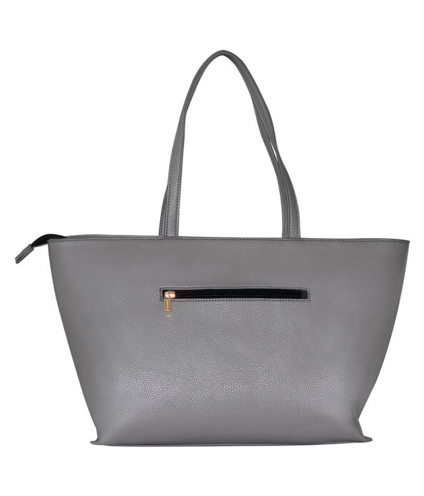 Caprese Gray Faux Leather Shoulder Bag - Buy Caprese Gray Faux Leather ...