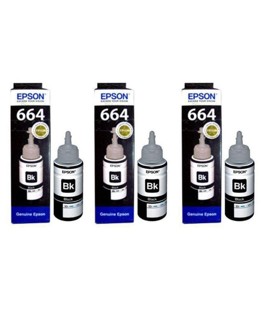  Epson ink  664 Black Ink  Pack of 3 Buy Epson ink  664 