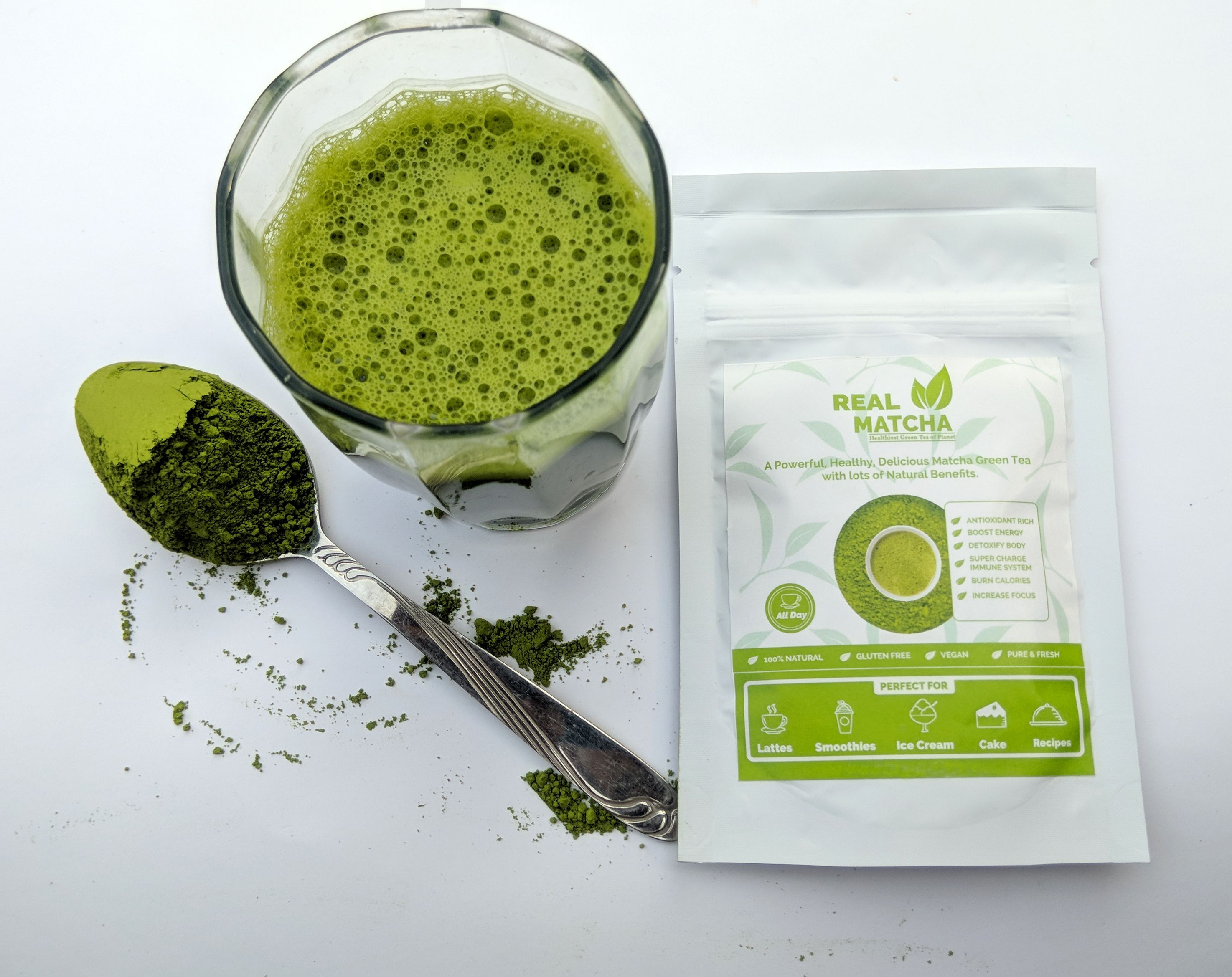 Real Matcha Green Tea Powder 50 gm: Buy Real Matcha Green Tea Powder 50