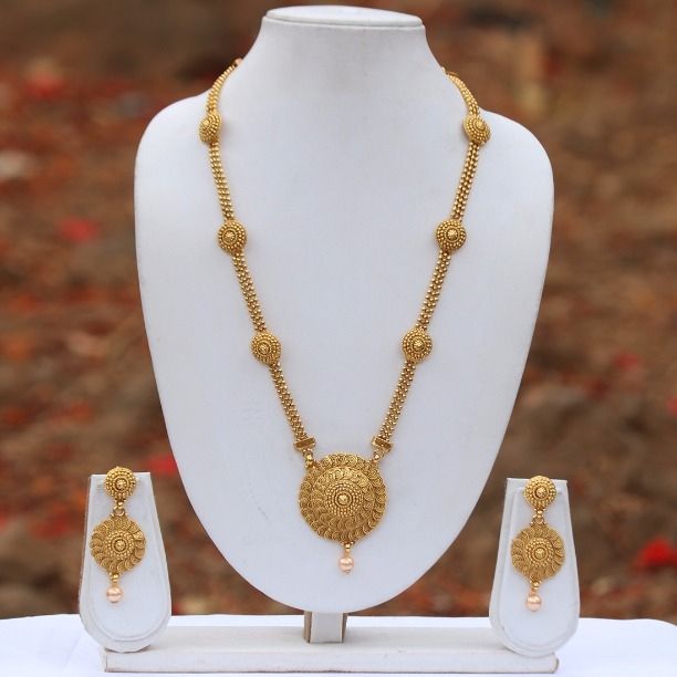 Lookethnic Beautiful Antique Artificial Gold Plated Long