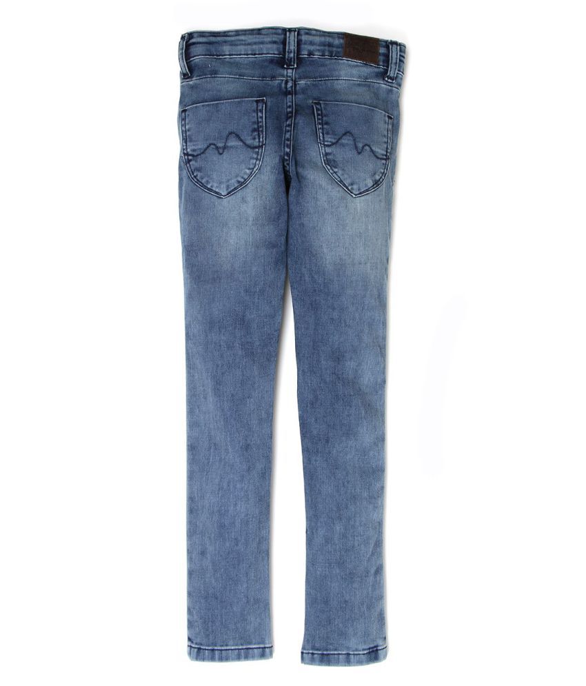 Pepe Jeans Girls Cotton Light Fade Slim Fit Casual Blue Jeans - Buy ...