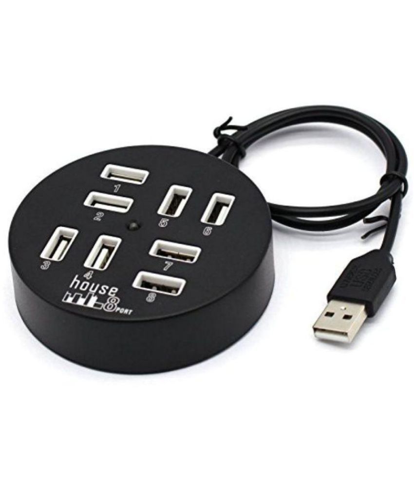 Storite Circular 8 Ports USB Hub 2.0 High Speed 480Mbps Hub Splitter