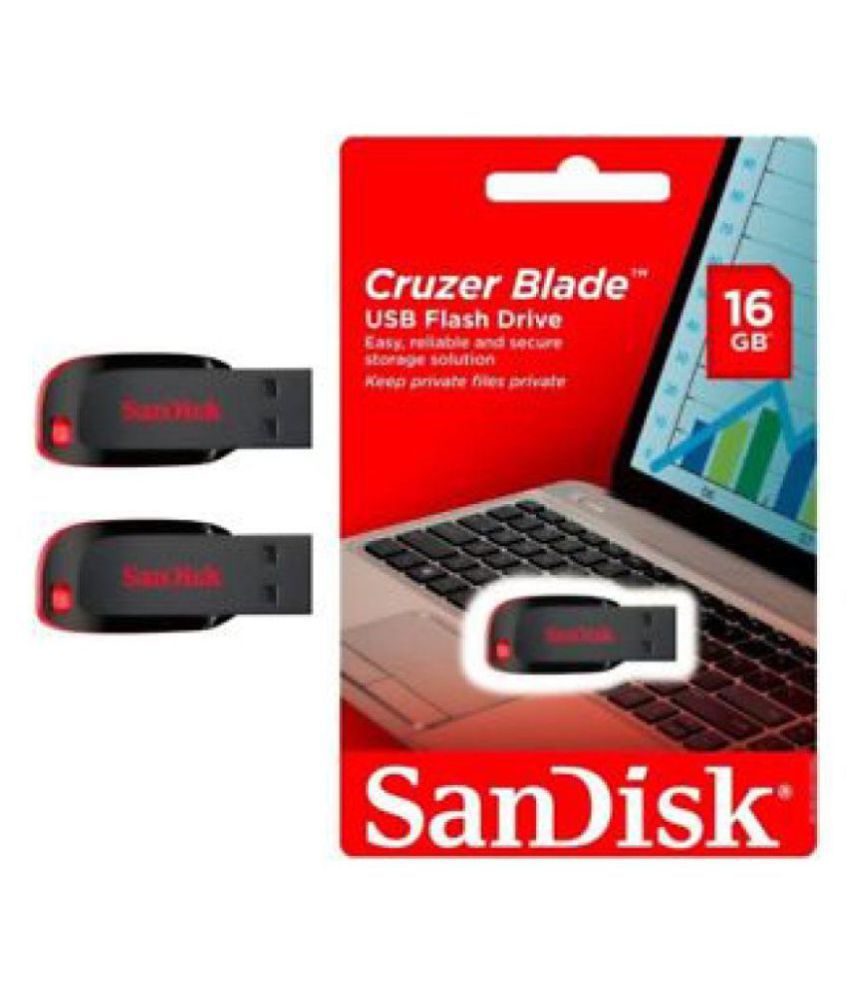     			sandisk cruser blade pendrive 16gb 16GB USB 2.0 Utility Pendrive Pack of 2