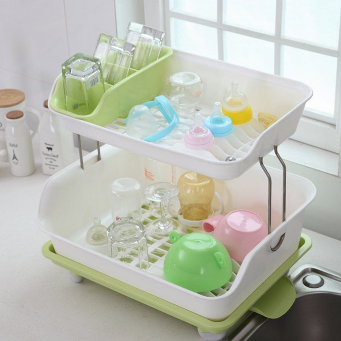 House Of Quirk Multi Layer Kitchen Storage Racks With Drainer Green Buy House Of Quirk Multi Layer Kitchen Storage Racks With Drainer Green Online At Low Price Snapdeal