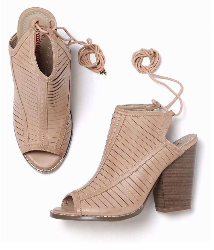Roadster Beige Block Heels Price in 