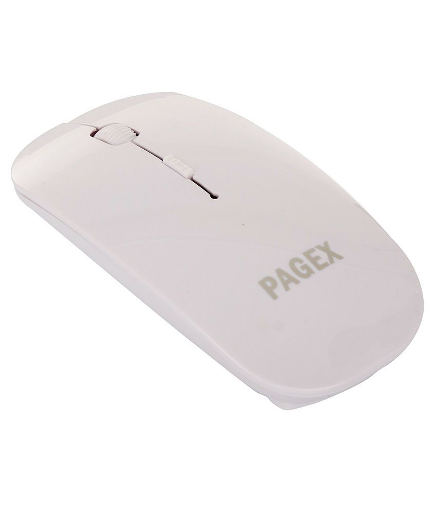    			PageX Ultra Slim Wireless Mouse 2.4 GHz Nano Receiver (Model No. WH_1650009, White)
