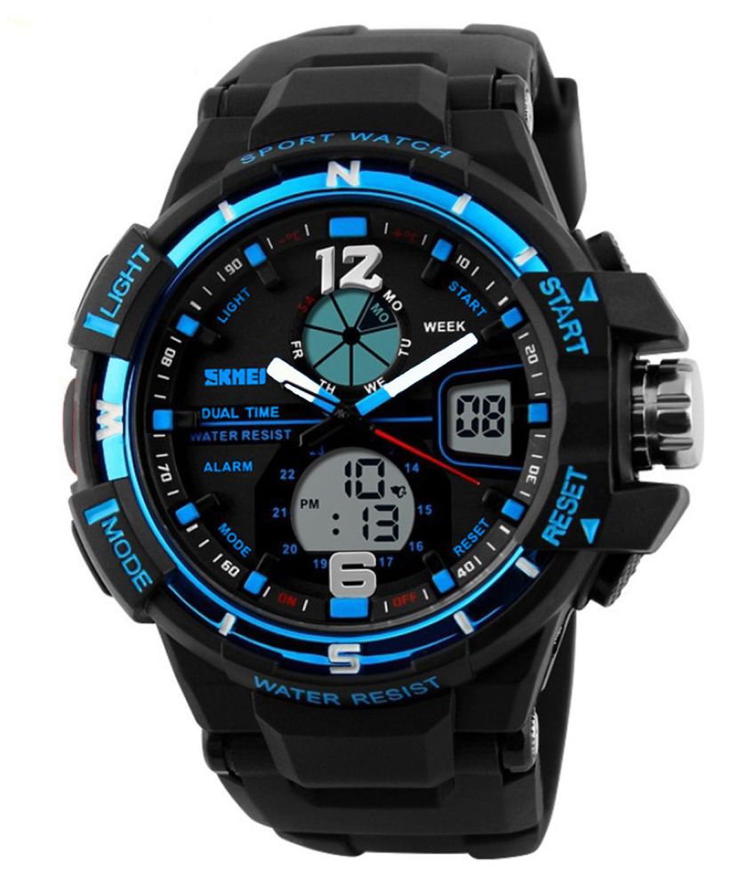  skmei  blue digital  analog watch  Buy skmei  blue digital  