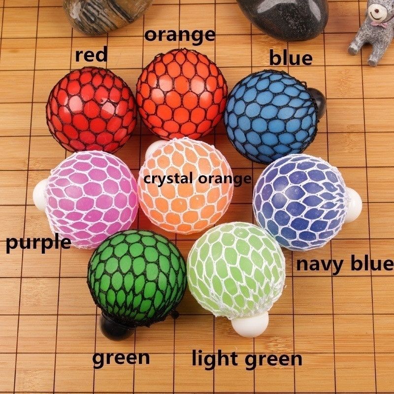 rainbow squishy mesh ball
