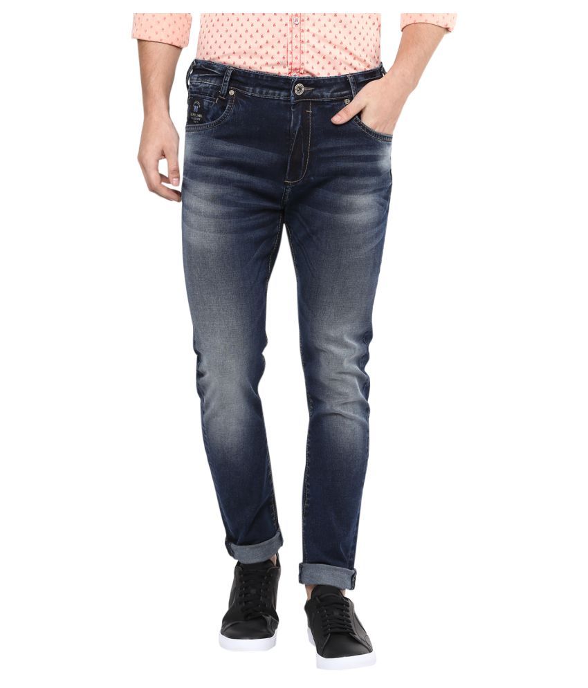 dark blue slim jeans