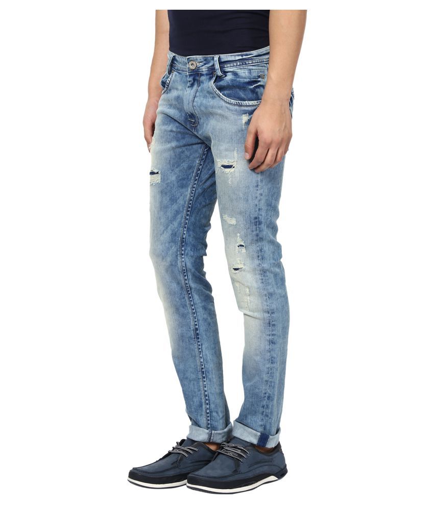 mufti slim men blue jeans