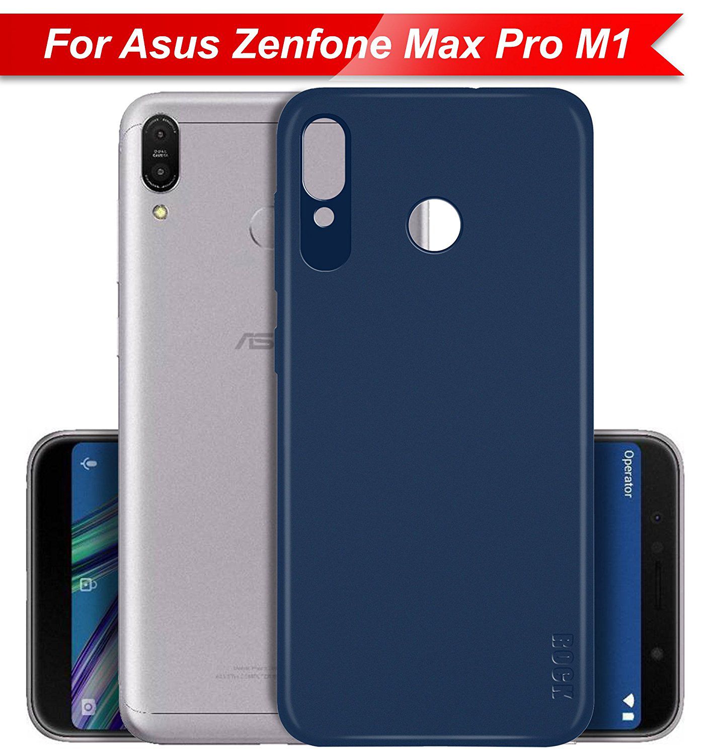 Asus Zenfone Max Pro M1 Shock Proof Case Cell First - Blue - Plain Back
