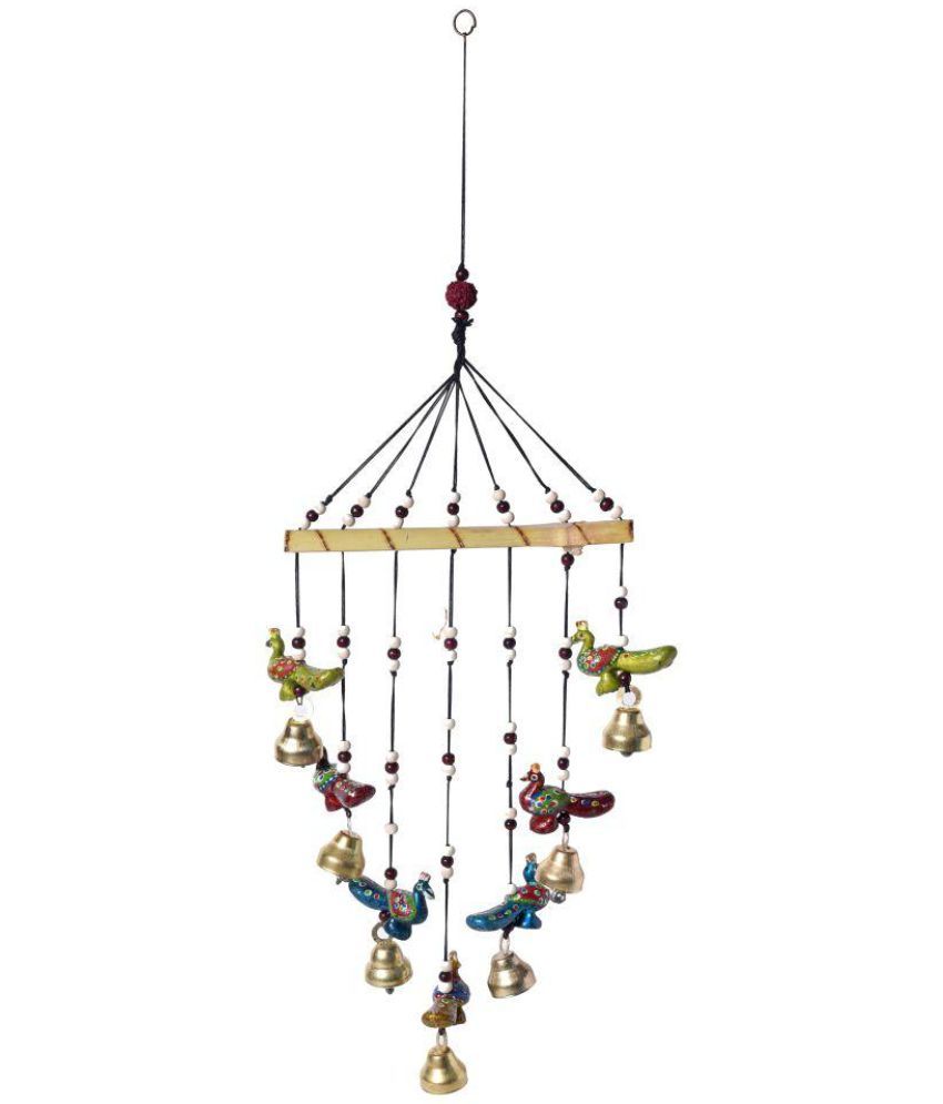 Kraftmania Picok & Bell Wind Chime Wood Rod Indoor Windchime Pack Of 1 