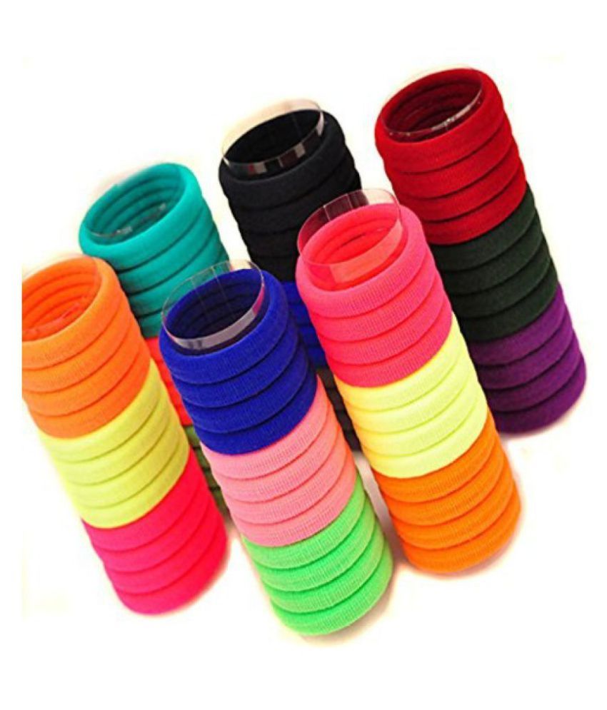 50Pcs Assorted Elastic Rubber Hair Rope Band Ponytail Holder for Kids Girl ZY